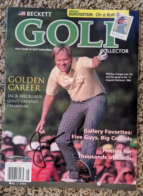 Jack Nicklaus Signed Beckett Golf Magazine 1986 Masters Cover- No Label