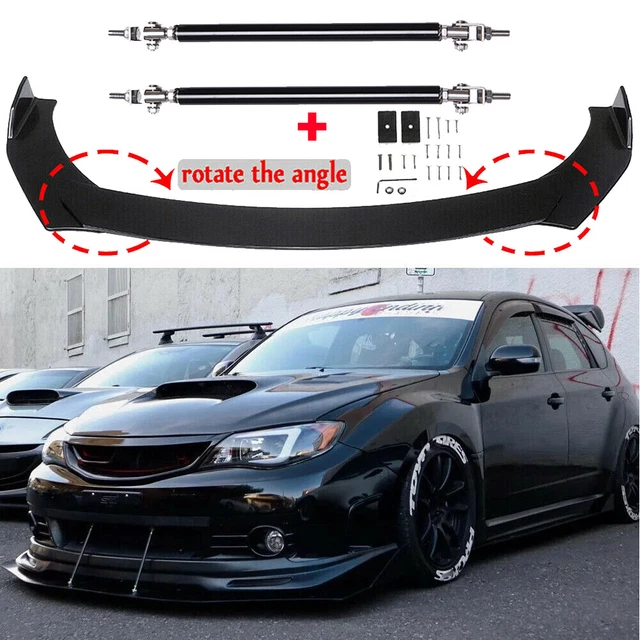 FRONT BUMPER LIP Spoiler Splitter & Strut Rod For Subaru Legacy Outback