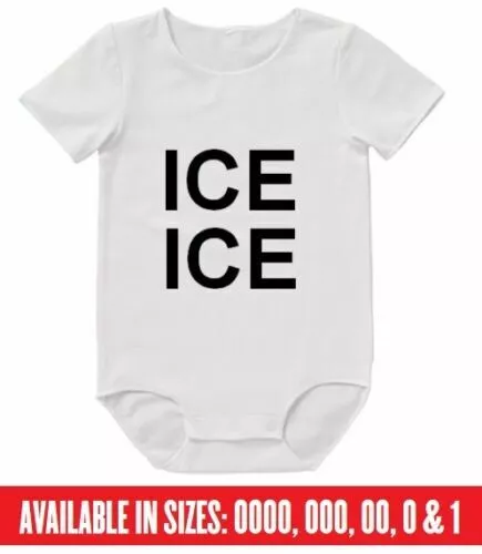 Ice Ice Baby - Romper Funny Custom Bodysuit Infant Cute Mum Dad Uncle Aunty