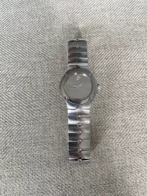 Orologio da donna autentico fatto in Svizzera SE edizione sportiva MOVADO quadrante argento inox
