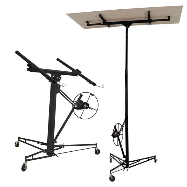 11FT Heavy Duty Tool Drywall Hoist Rolling Lift/Lifter Panel Plaster Board Sheet
