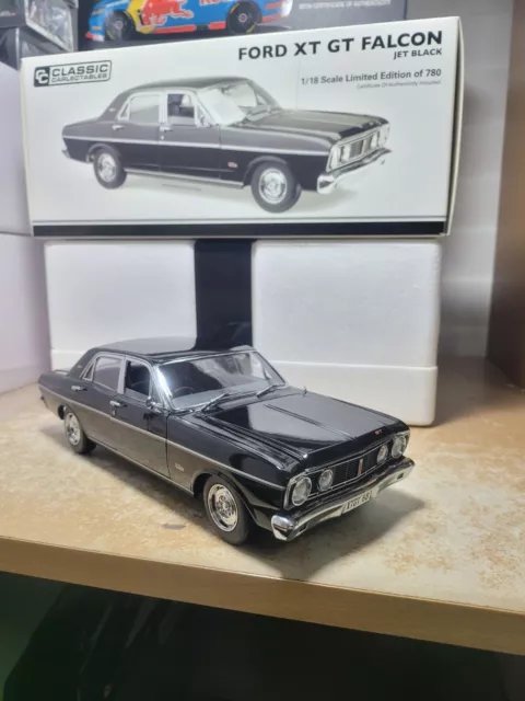 Classic Carlectables 1:18 1968 Ford Falcon XT GT Jet Black Limited Edition Of...