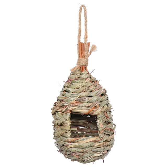 Nidi per Uccelli Nido di Uccello di Paglia da Gabbia per Uccelli, Birdhouse Intrecciato a Mano, Adatto per la Decorazione del Giardino e del Cortile, Piccolo, Grande, Extra Grande