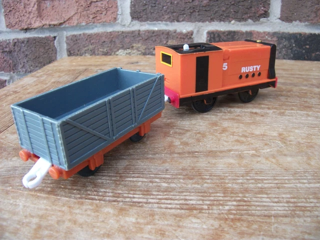 THOMAS THE TANK Engine & Friends Tomy Trackmaster Train - Rusty & Truck ...