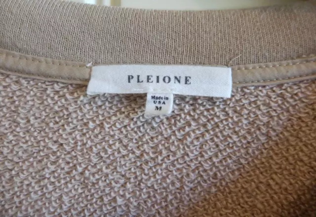 Pleione USA Anthropologie Womens Khaki Sweatshirt Top Blouse Shirt SZ M 2