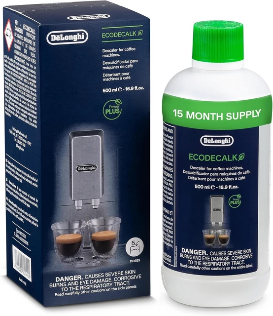 Détartrant écologique De'Longhi EcoDecalk - 5 Doses - 500ml - À Base D'acide Lactique Végétal