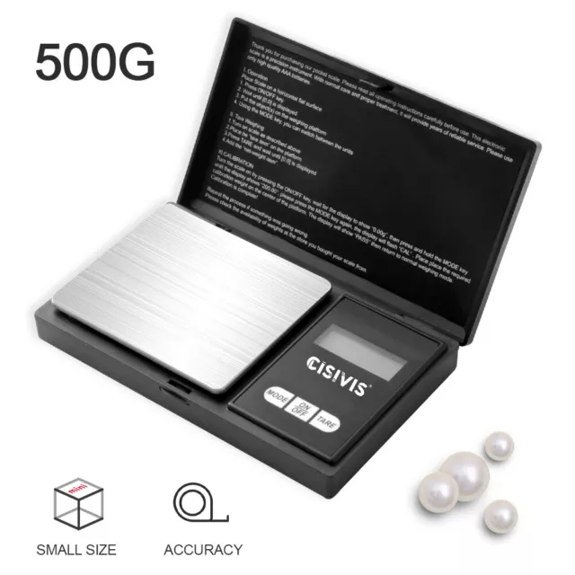 Neu Digitale Feinwaage Präzisionswaage 500g Taschenwaage Miniwaage Gramm Waage