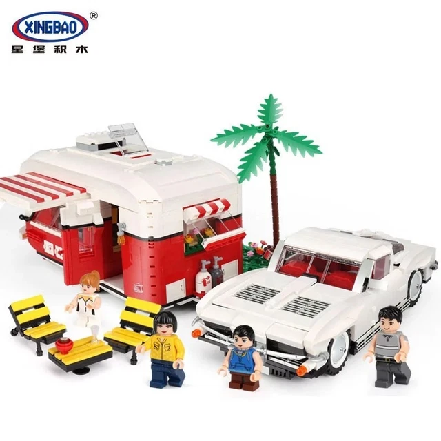 Xingbao XB 08003 Car & Caravan Building Blocks Set Model Toy with Retail Box