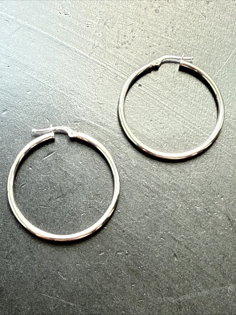 Boucles D'oreilles Pendantes Anciennes En Argent Massif 925 - Cercles Créateur - France
