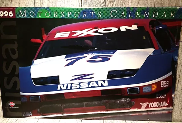 Vintage Racing Calendar 11x17" Nissan Motorsports 1996 Car Prints