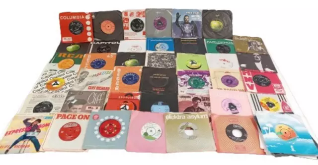 Bundle x45 Vinyl Records 7" Vintage Collection Job Lot Mixed Various Artists