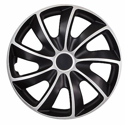 16" Wheel Trims Covers Hub Caps 4pcs Universal 16 inch Black & Silver Resistant
