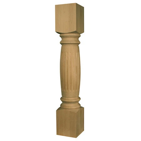 OSBORNE WOOD PRODUCTS 2713WO 35 1/2 x 6 Massive Fluted Leg in White Oak