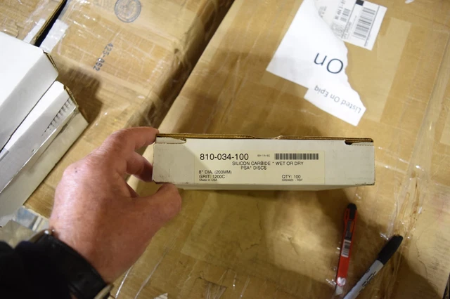 (Box Of 100) Leco 810-034-100 100 Psa Silicon Wet Or Dry 8" Carbide Disc Free Sh