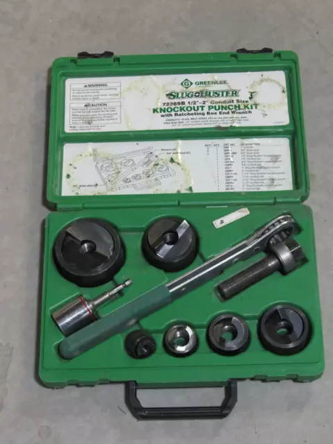 GREENLEE Slug Buster 7238SB Knockout Punch Set w/Wrench Driver 1/2"-2"