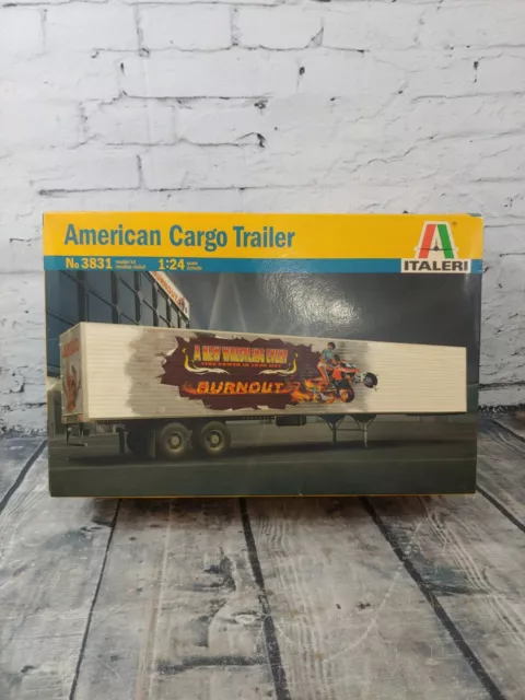 Italeri American Cargo Trailer 3831 Scale 1/24 2005 Burnout 4-wheeler New SEALED