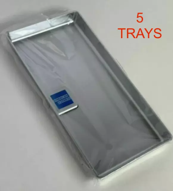 5x American Express Tip Trays/ Restaurant Check Presenter/ Receipt Holder Silver