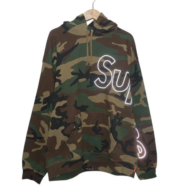 SUPREME 21ss Reflective Hoooded Sweatshirt SIZE XL Supreme Reflective Hoodie H