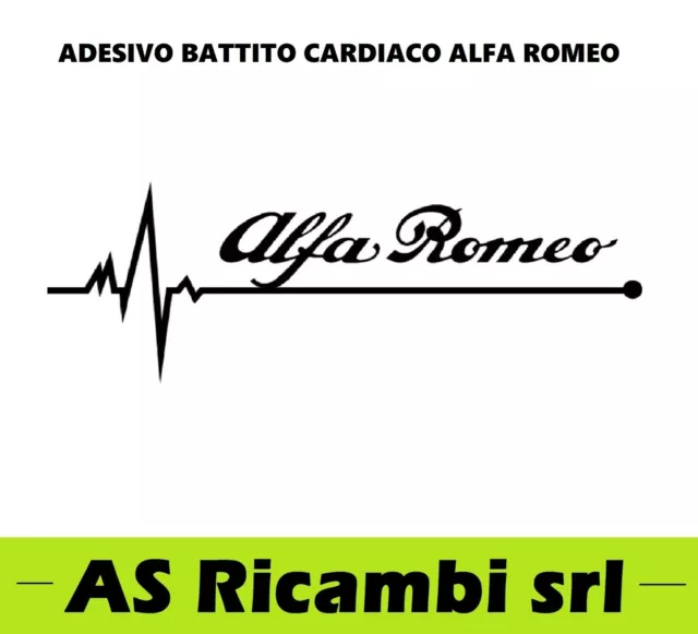 Adesivo Serigrafico Battito Cardiaco Alfa Romeo Sticker Vinile Adesivo