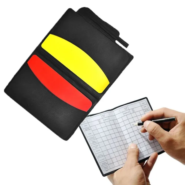 Durable Soccer Referee Card Holder Journal Red and Yellow Card Included