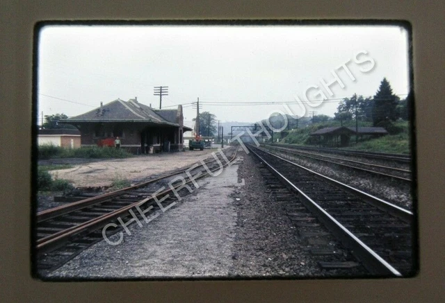 Original '73 Ektachrome Slide PC PRR Penn Central Mifflin Depot Station    27X44