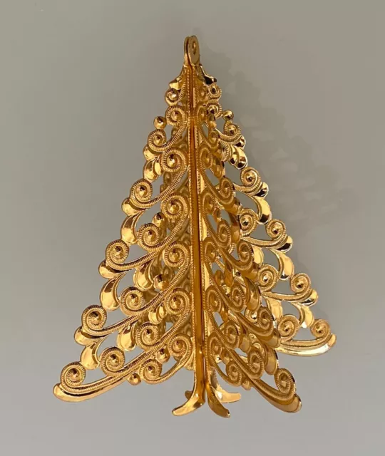 Alter Christbaumschmuck Weihnachtsschmuck Baum ECKARTINA Metall gold 4951/21
