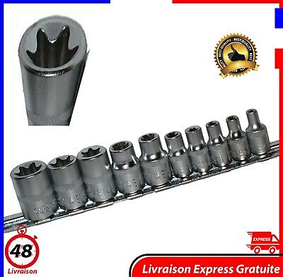 Neilsen Torx 1/4" et 3/8" Ensemble de Douilles Femelles Cle Bricolage Garage Repaaration 