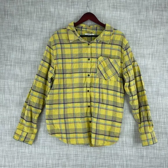 Oneill Womens Size XL Long Sleeve Button Down Shirt  flannel plaid 1835