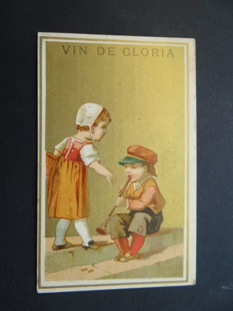 CHROMO VIN DE GLORIA Kola Coca Kina Musique die cut découpi oblaten glanzbild