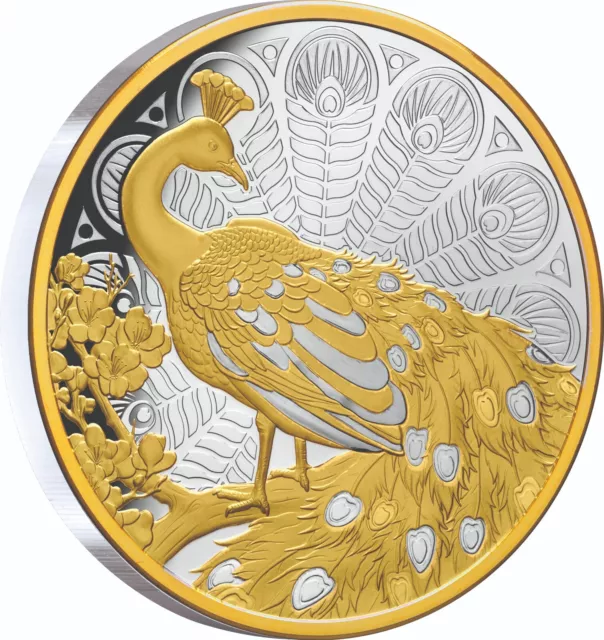 1$ Dollaro Peacock - Pavone Niue Island 1 Oncia Pp Argento 2024