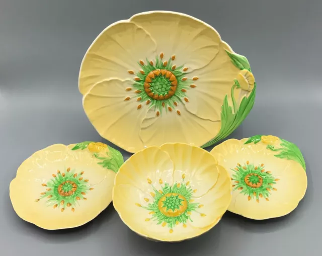 Four Pieces of Vintage Carlton Ware Australian Design 'Buttercup' Pattern