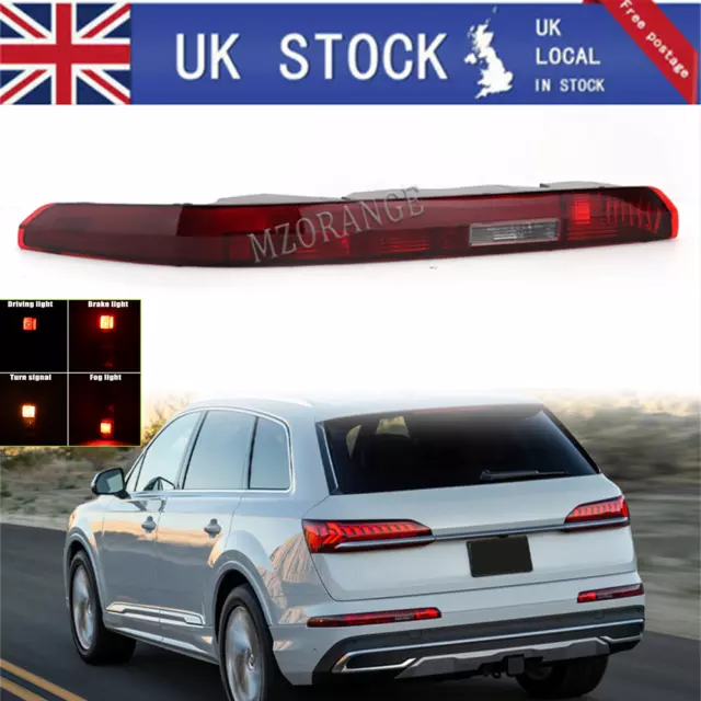 Left Rear Tail Bumper Reflector Light Brake Fog Lamp For Audi Q7 2016-2021 UK