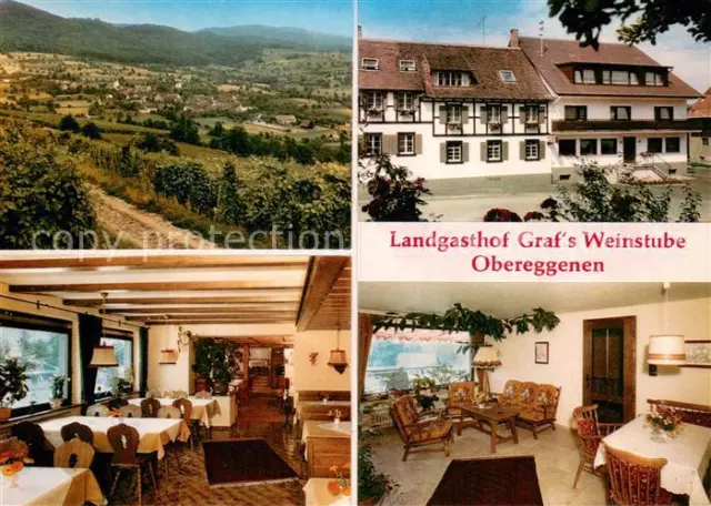 73725001 Obereggenen Landgasthof Grafs Weinstube Restaurant Landschaftspanorama