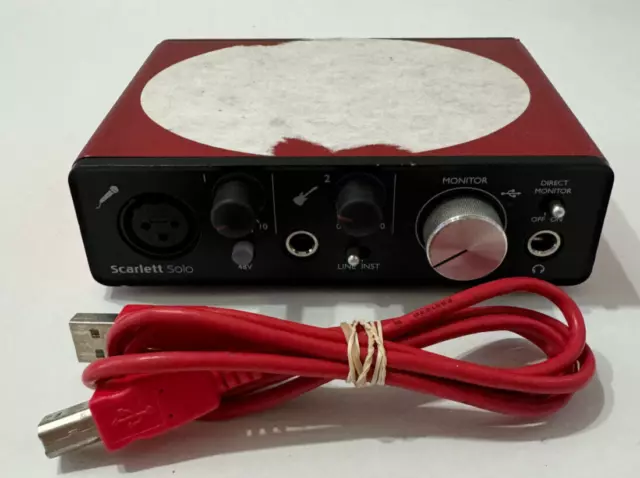 Focusrite Scarlett Solo 2nd Gen 2-Channel USB Audio Interface (FOR PARTS/REPAIR)