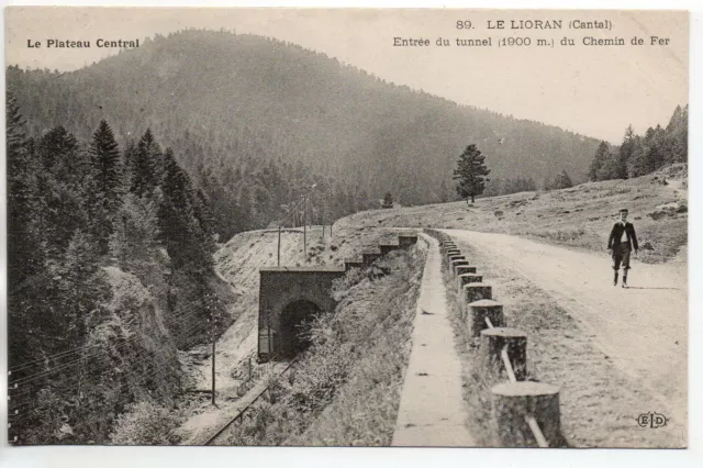 LE LIORAN - Cantal - CPA 15 - Entrée du tunnel du chemin de fer