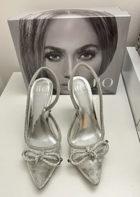 Jennifer Lopez Silver Evening  Shoes  8M.