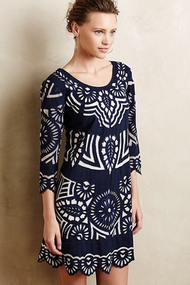 Anthropologie Kerala Shift Dress By Kas New York Size 0P NWT