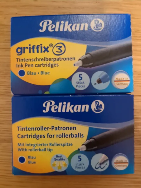 Pelikan Tintenroller Patronen Griffix Twist Patrone für Tintenroller 2x5 St.Blau