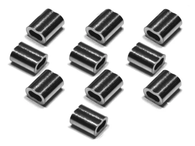 10 X M5 ALUMINIUM SWAGE FERRULE for 5mm STAINLESS WIRE CABLE ROPE CRIMP CRIMPING