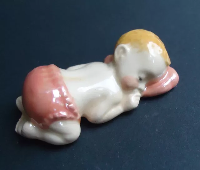 * Hagen Renaker Miniature Ceramic Figurine Baby Sleeping