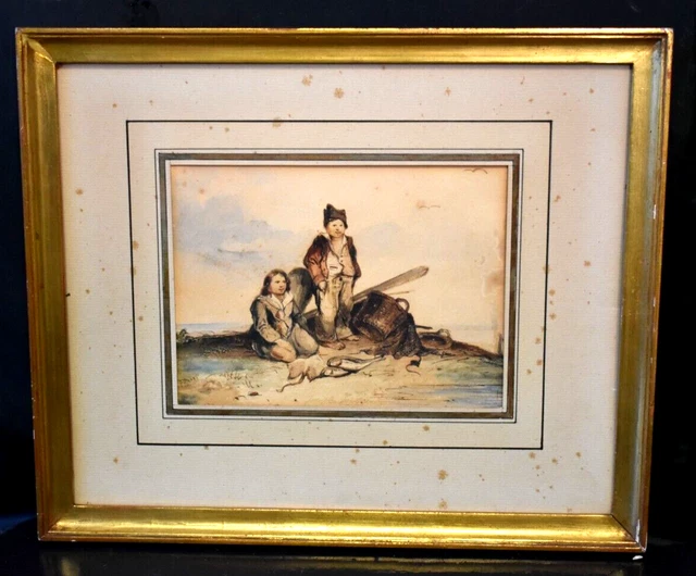 Tableau Aquarelle Original Joseph Milner (1888-1969) 'L'ancien Moulin, Silverhill' - Encadré, Certificat D'authenticité