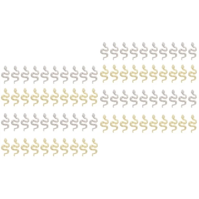 80 piezas dijes de uñas joyas de uñas joyas de uñas joyas de serpiente diamantes de imitación de espalda plana