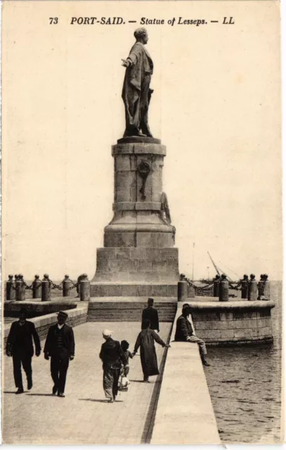 CPA AK PORT-SAID Statue of Lesseps EGYPT (1325423)