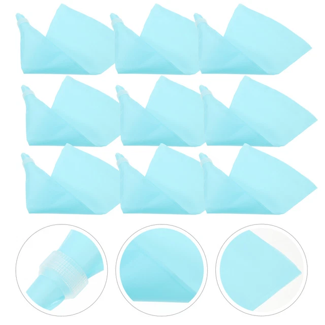 Juego de bolsas de crema de plástico TPU bolsa de pulverización hornear bolsa de pastelería Sky-blue