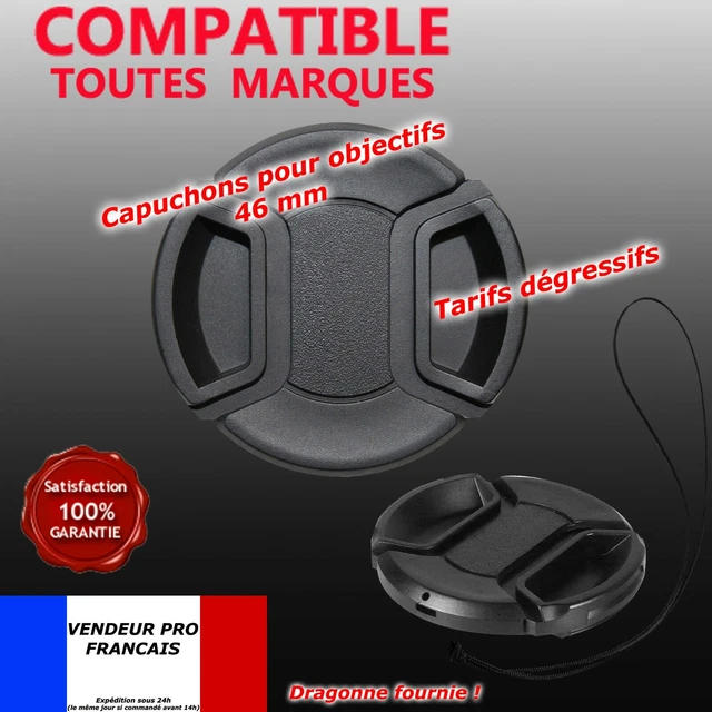 Vhbw Lot De Bouchons Pour Objectif Compatible Avec Pentax K-01, K20D, *istD, K10D, K200D, K100D Appareil Photo - Cache Arrière Et De Boîtier Noir