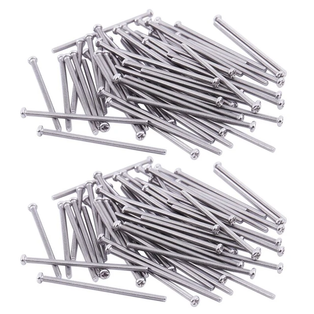 120 x ton argent M2 x 40mm 304 vis à tête ronde en acier inoxydable boulon V6J4