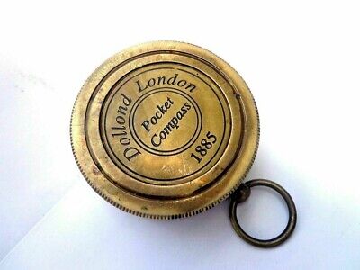 Brass Sundial Compass Vintage Dollond London Nautical compasses solid Handmade