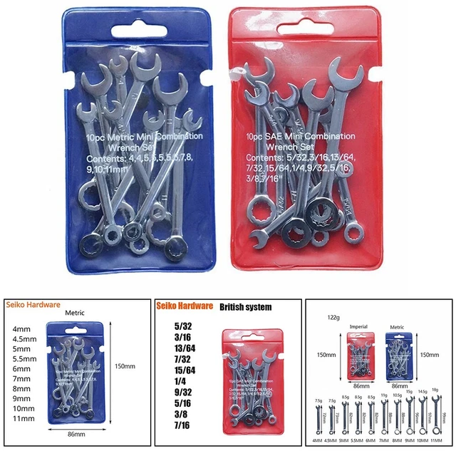 Practical Hand Tool Key Ring Spanner Set for Home and Auto Maintenance