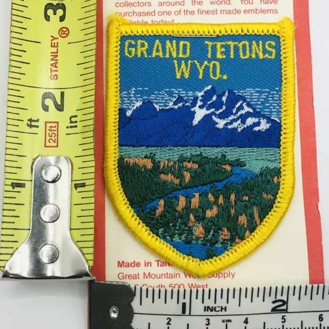 Grand Teton National Park Wyoming Lake Mountains Blue Embroidered Patch Badge