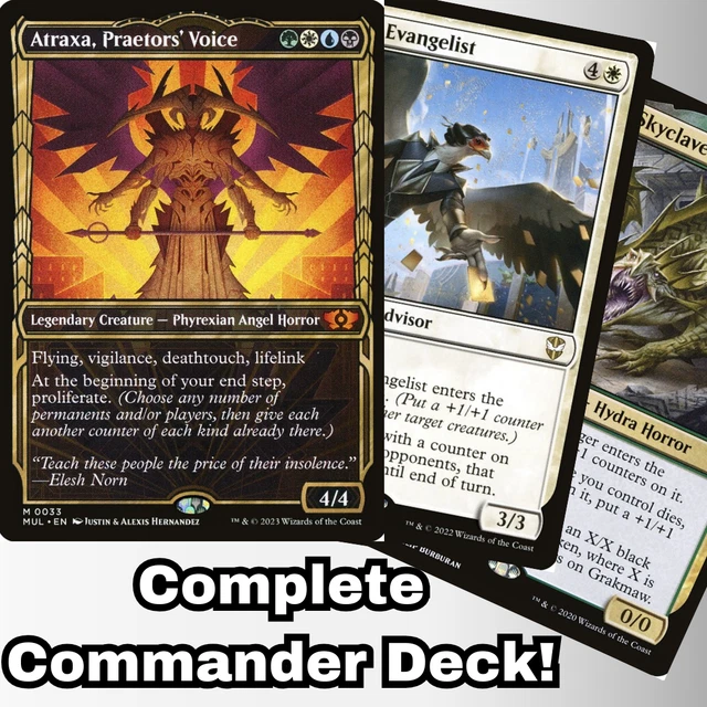 commander decks mtg precon Sheoldred, the Apocalypse Forced Card Draw Life Drain Magic MTG Comman –  CommanderComplete